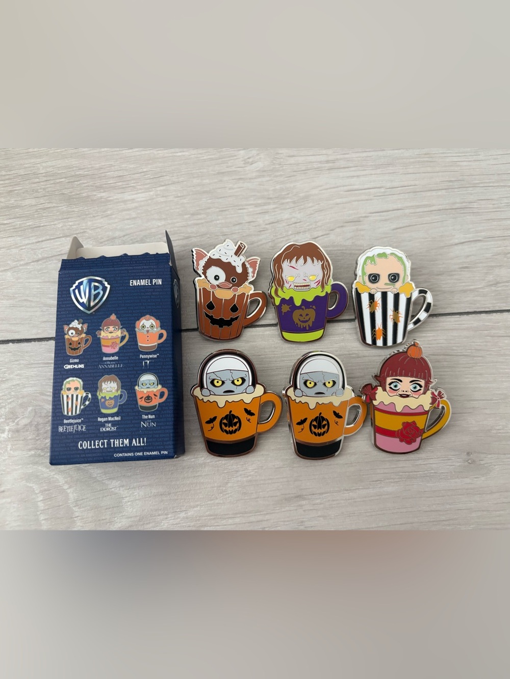Warner bros horror latte pins